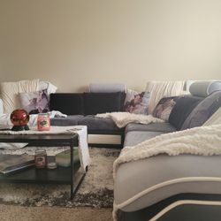 Modular Sectional with Ottoman & Built In Stools
