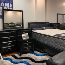Tax time sale. Emily black bedroom set now $699. Easy finance option. Same day delivery.