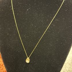 14k Diamond Yellow Gold Chain And Charm 