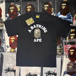 BAPE A Bathing Ape College Logo T-Shirt Black/Camo