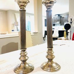 Elegant Tall Metal Candle Holder