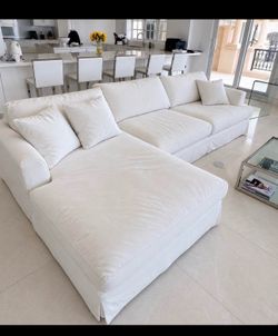 Sofa sectional blanco