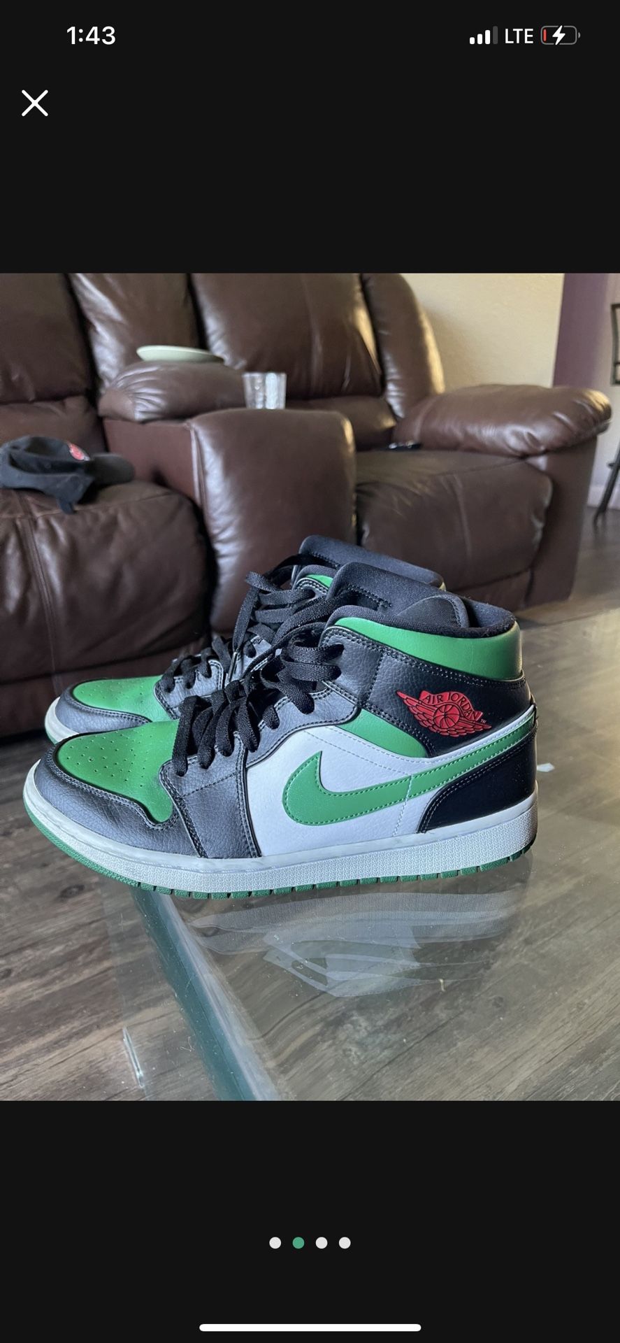 Nike Air Jordan Mids Size 10.5 Pine Green