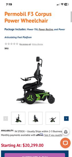 Permobil f3 corpus power scooter
