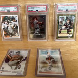 Buster Posey Rookie Card Trio + Number Parallel & Bonus – Graded & NM