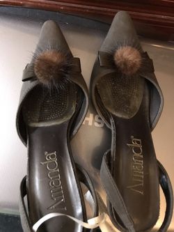 Lady's Woman's Pointed Toe High Heel Color Dark Brown