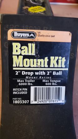 Trailer hitch 2in ball mount.
