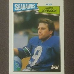 1987 Topps Norm Johnson Seattle Seahawks #179 Football Card Vintage Sports Collectible Trading NFL