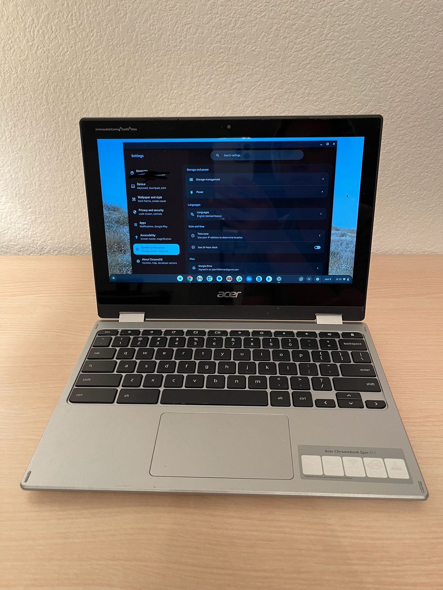Acer Chromebook Laptop 32gb Storage 8/10 Condition