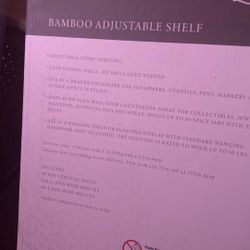 Bamboo Shelf Never Used 