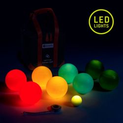 TENALACH ULINE NIGHT & DAY LIGHT UP BOCCE BALL SET 