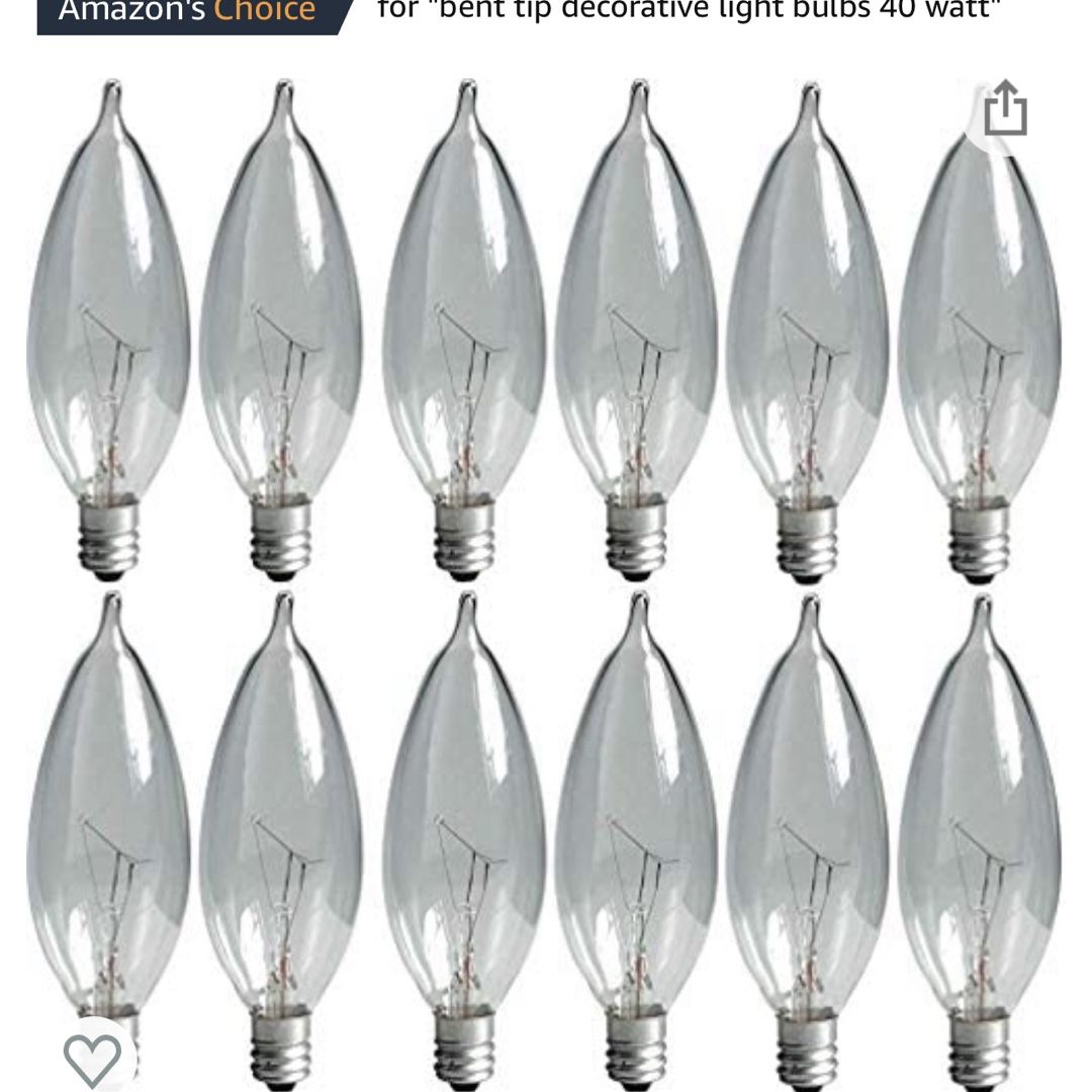 Bent Tip Decorative Chandelier Bulbs