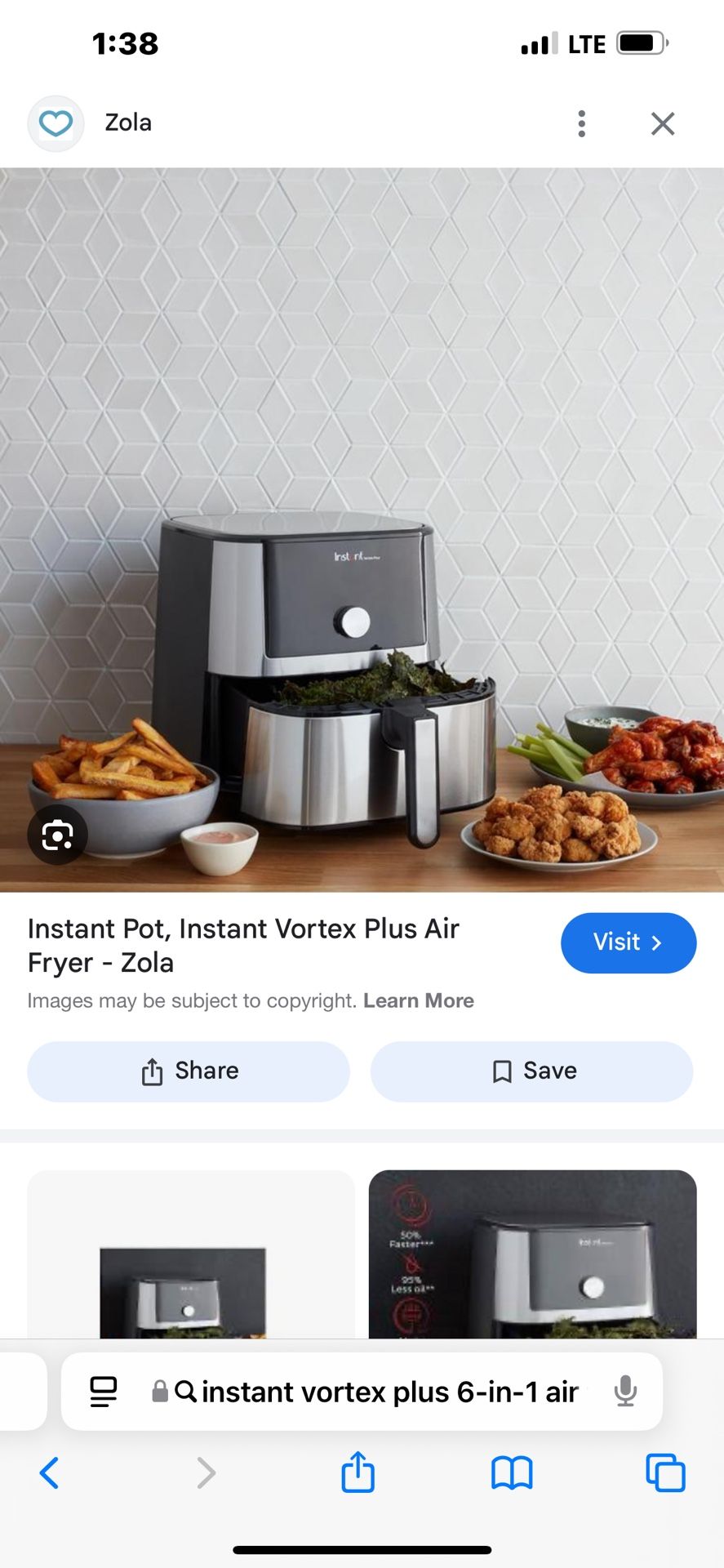 Instant Pot Vortex Air Fryer Brand New