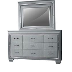 Queen Led Beset With Dresser And Mirror 