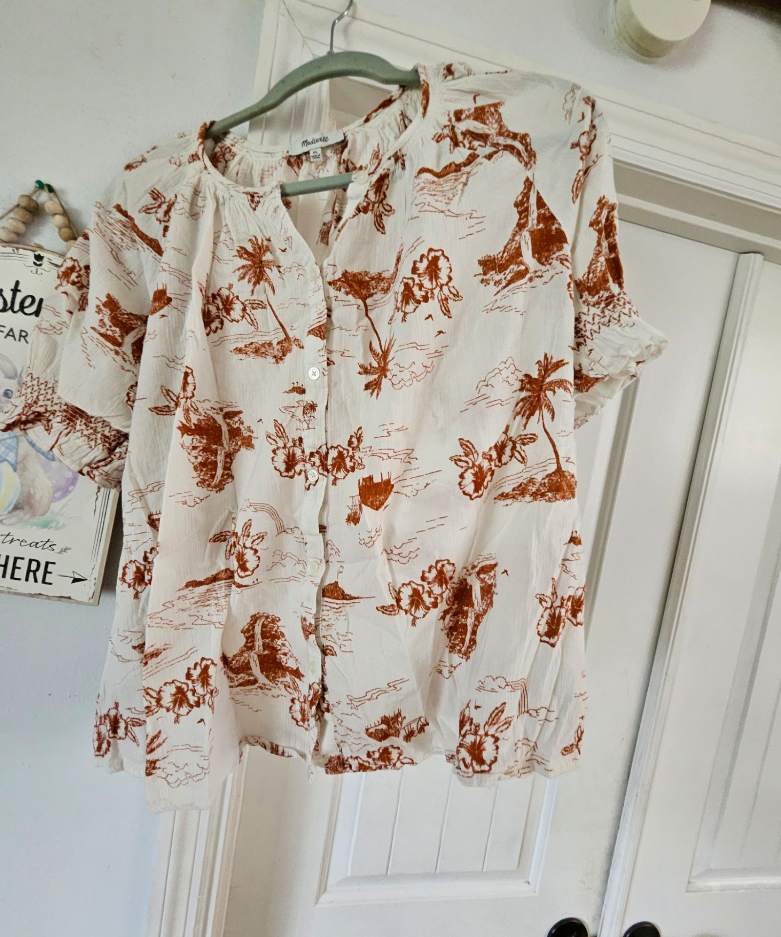 Madewell Tropical Print Shirt & Shorts Set XL/14
