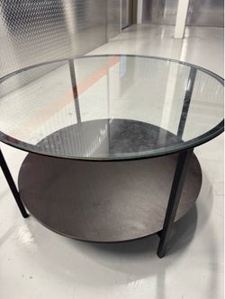Glass top coffee table
