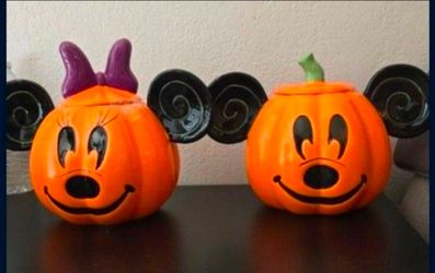 Mickey minnie mouse disney halloween cookie jar canisters