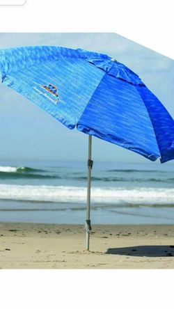 TOMMY Bahama 8' Beach Umbrella w/ Tilt BLUE Color

