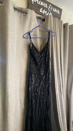 Black Sequin Gown