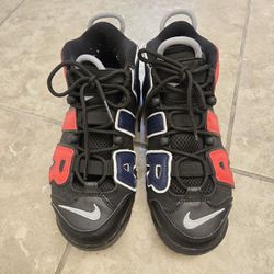 Nike Air More Uptempo Alternates Split Navy Red (GS) Size 4.5Y- Pre Owned