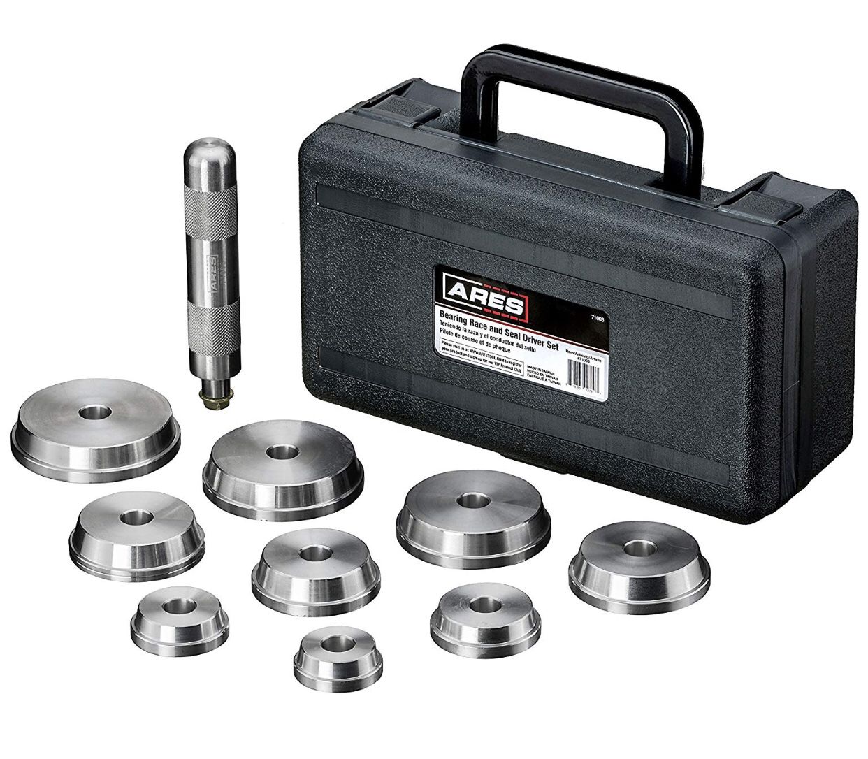 A RES 71003 - Bearing Race and Seal Driver Set - Universal Kit Allows for Easy Race and Seal Installation - Storage Case Included
