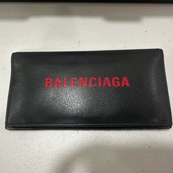 Balenciaga Black Cow Leather Wallet
