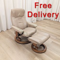 Ekornes Stressless Chair and Ottoman Free Delivery