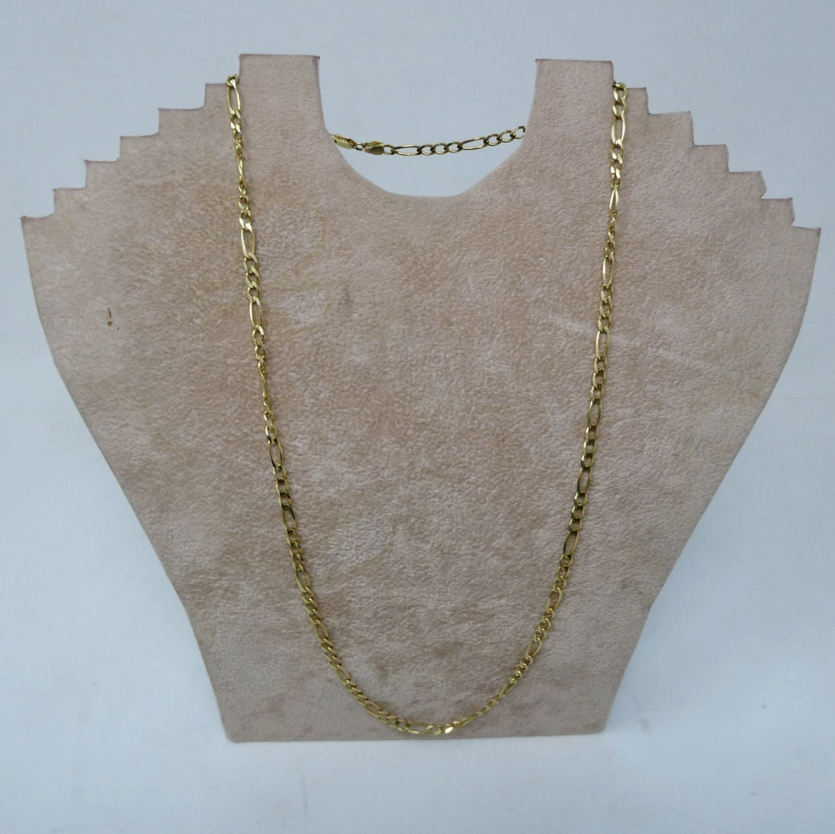14kt Yellow Gold 24” Figaro Chain 13 Grams