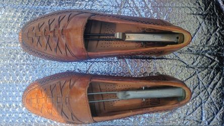 Vintage George Brutini Woven Leather Loafers – Men’s 9.5D – Made in Brazil