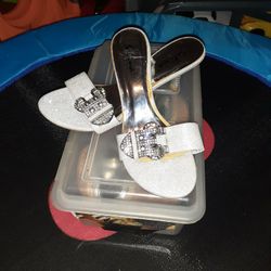 Silver Rhinestone Shoes