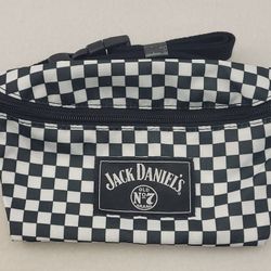 Jack Daniels Old No. 7 Brand Fanny Pack Waist Belt Bag Black White Checkered