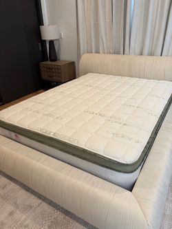 Pure Cotton Dream - Hybrid Luxe 12" Queen size mattress NEW! D&G ORGANIC FUSION HYBRID - GREEN KING Collection Sleep Like Royalty. Pure. Cool. Pow
