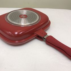 Cooks Companion Flip Pan Low Pressure Cooking Induction Ceramic Non Stick Pan