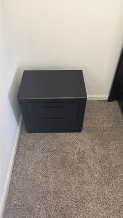 Queen bed frame and nightstand