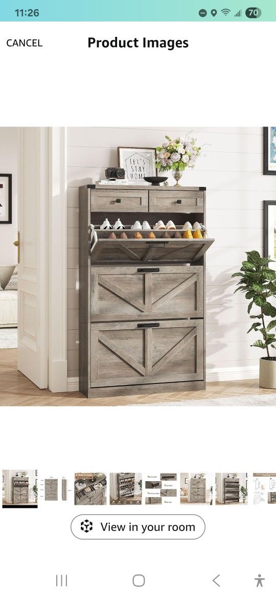 Flip Drawer Shoe Rack