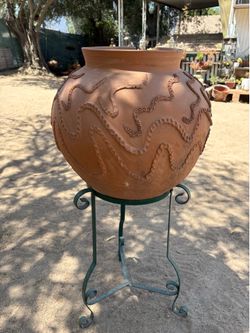 Large Terracotta Planter with Stand