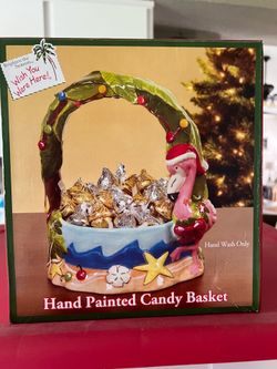 Brighten the Season Hand Painted Candy Basket