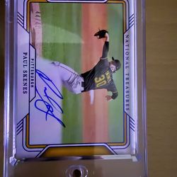 National Treasures Paul Skenes 44/49 on card Auto!