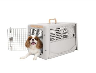 Dog Travel Crate with Wire Door