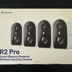 New In Box 4 Pack 2K Security Cameras. Motion Detection Night Vision Alarm Water Proof 2 Way Audio