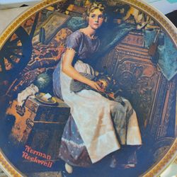 Norman Rockwell's Rediscovered Women Collector Plate of Dreaming in the Attic