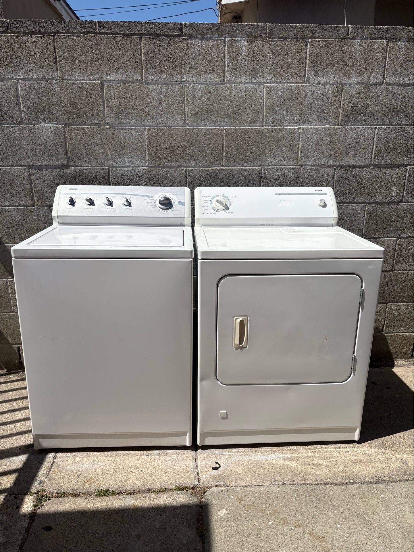 Kenmore washer and gas Dryer