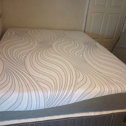 Queen memory foam mattress and box spring