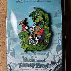 Disney D23 Exclusive Fun and Fancy Free 75th Anniversary Jumbo Pin (LE 1000)