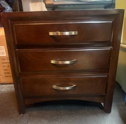 2 Drawer Espresso Wood Nightstand / End Table – 26” Wide