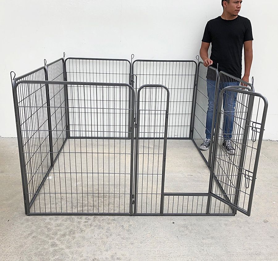 (NEW) $115 Heavy Duty 40” Tall x 32” Wide x 8 Panel Pet Playpen Dog Crate Kennel Exercise Cage Fence Play Pen