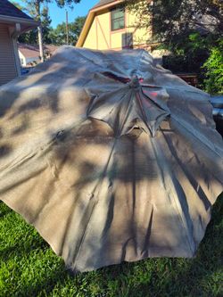 Huge pool umbrella with long pole