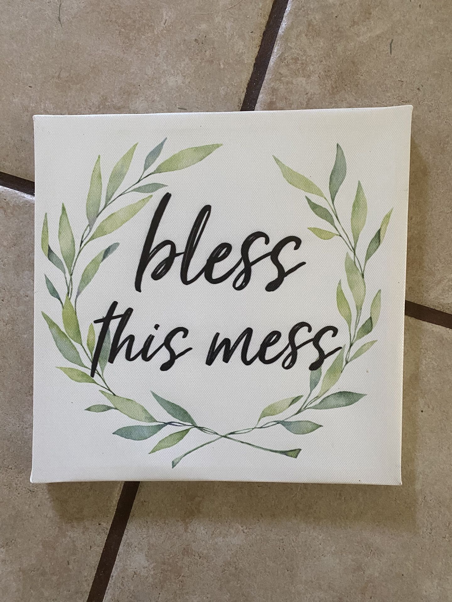 Bless This Mess On Stretched Canvas 8x8 Ready To Hang