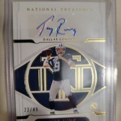 2021 National Treasures Tony Romo Auto #/49