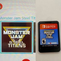 Monster Jam Steel Titans Nintendo Switch Cartride Only tested Authentic